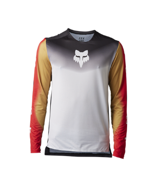 KOSZULKA ROWEROWA FOX - FLEXAIR LS JERSEY NOVAH [BLK/WHT]