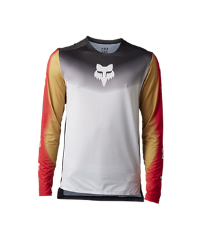 KOSZULKA ROWEROWA FOX - FLEXAIR LS JERSEY NOVAH [BLK/WHT]